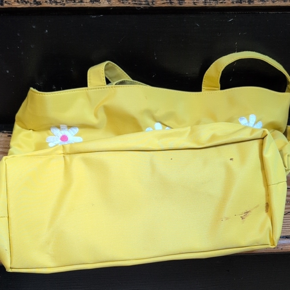 Yellow Daisy Tote Bag with Coin Pouch - Picture 11 of 11